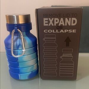 Blue Collapsible Water Bottle